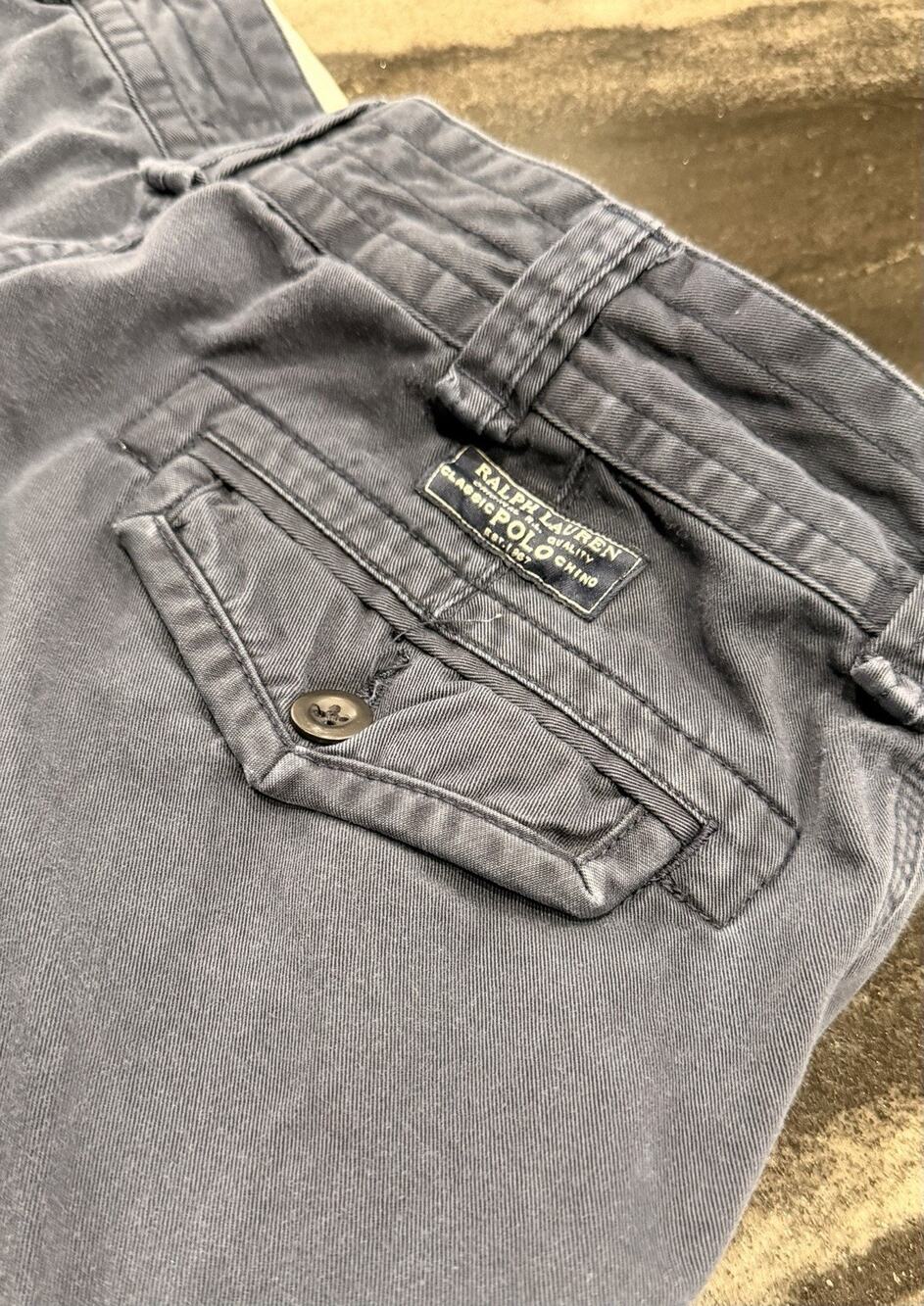 Polo Ralph Lauren Cargo Shorts Men’s Size 34 Navy Blue Classic Cotton